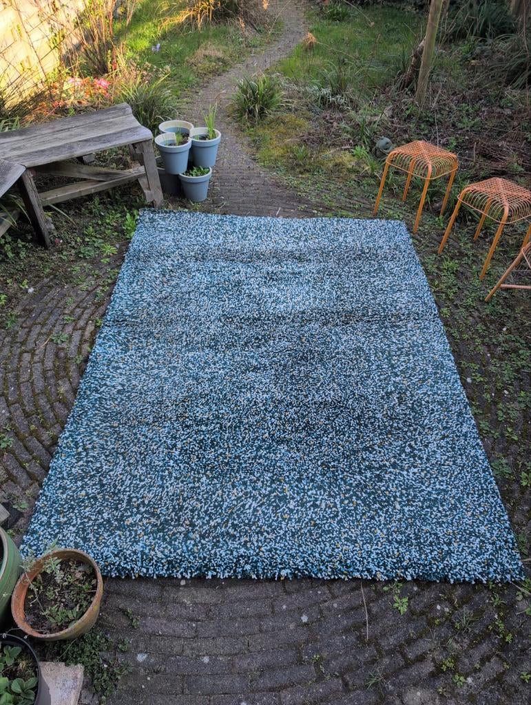 IKEA vindum vloerkleed groen/blauw 170x230 cm, Ophalen, Gebruikt, 200 cm of meer, Groen