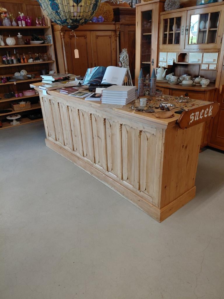 Antieke Grenen Toonbank - Zeer Goede Staat, Ophalen