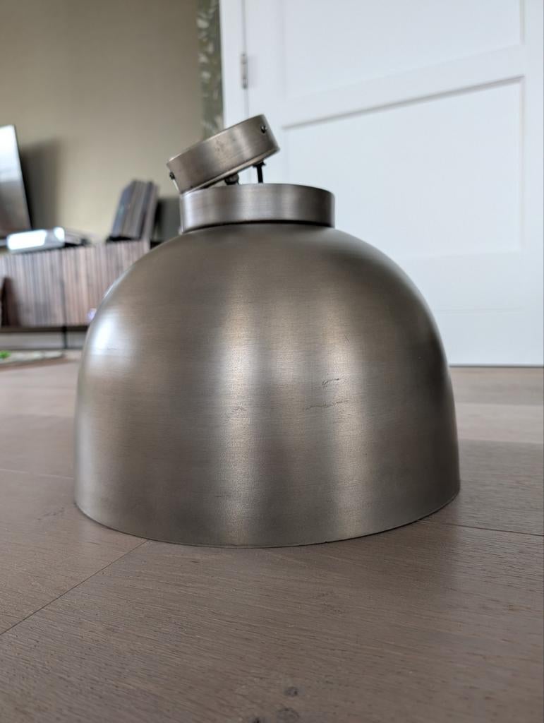 Stoere Dutchbone plafondlamp, bronskleurig metaal, Ophalen of Verzenden, Zo goed als nieuw, Metaal, Industrieel, Modern