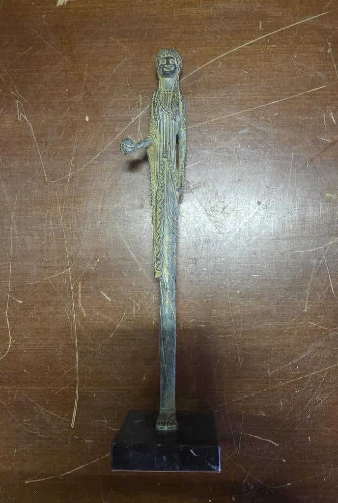 Brons beeld Etruskische haruspex, Ophalen of Verzenden, Brons