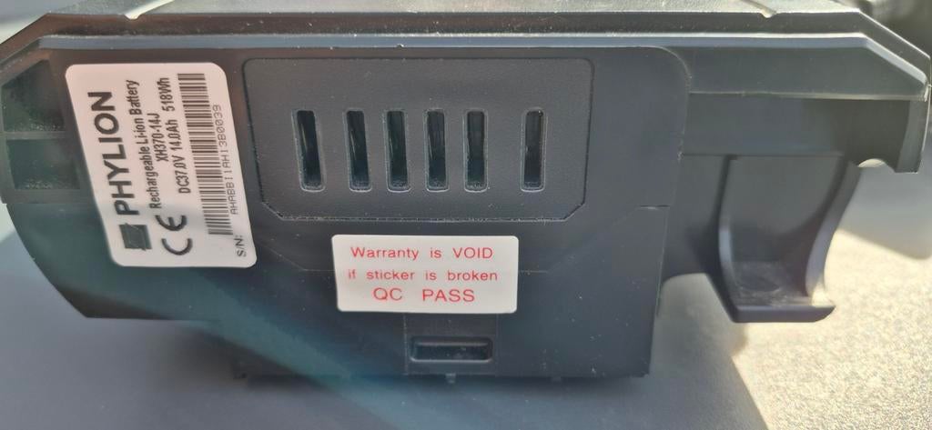 Phylion XH370-14J fietsaccu met lader, Fietsen en Brommers, Fietsaccessoires | Fietsaccu's, Ophalen of Verzenden, Gebruikt