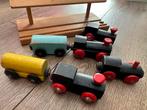Houten brio treinset met locomotieven en wagons, Ophalen of Verzenden, Gebruikt