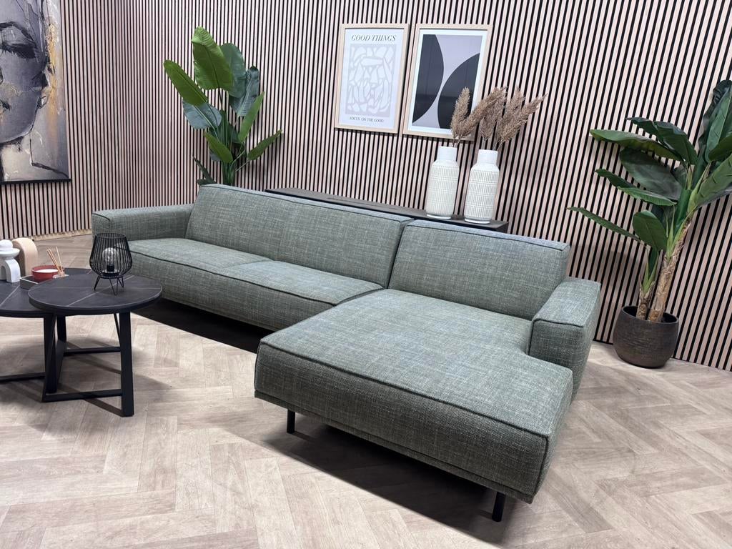 Bright Living Be Bright Hoekbank - Groen - 290 x 155, Huis en Inrichting, Banken | Bankstellen, 250 tot 300 cm, Gebruikt, -, -