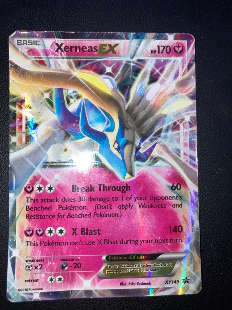 Pokémon Kaart Xerneas EX XY149 - Foil, Ophalen, Zo goed als nieuw, Losse kaart, Foil