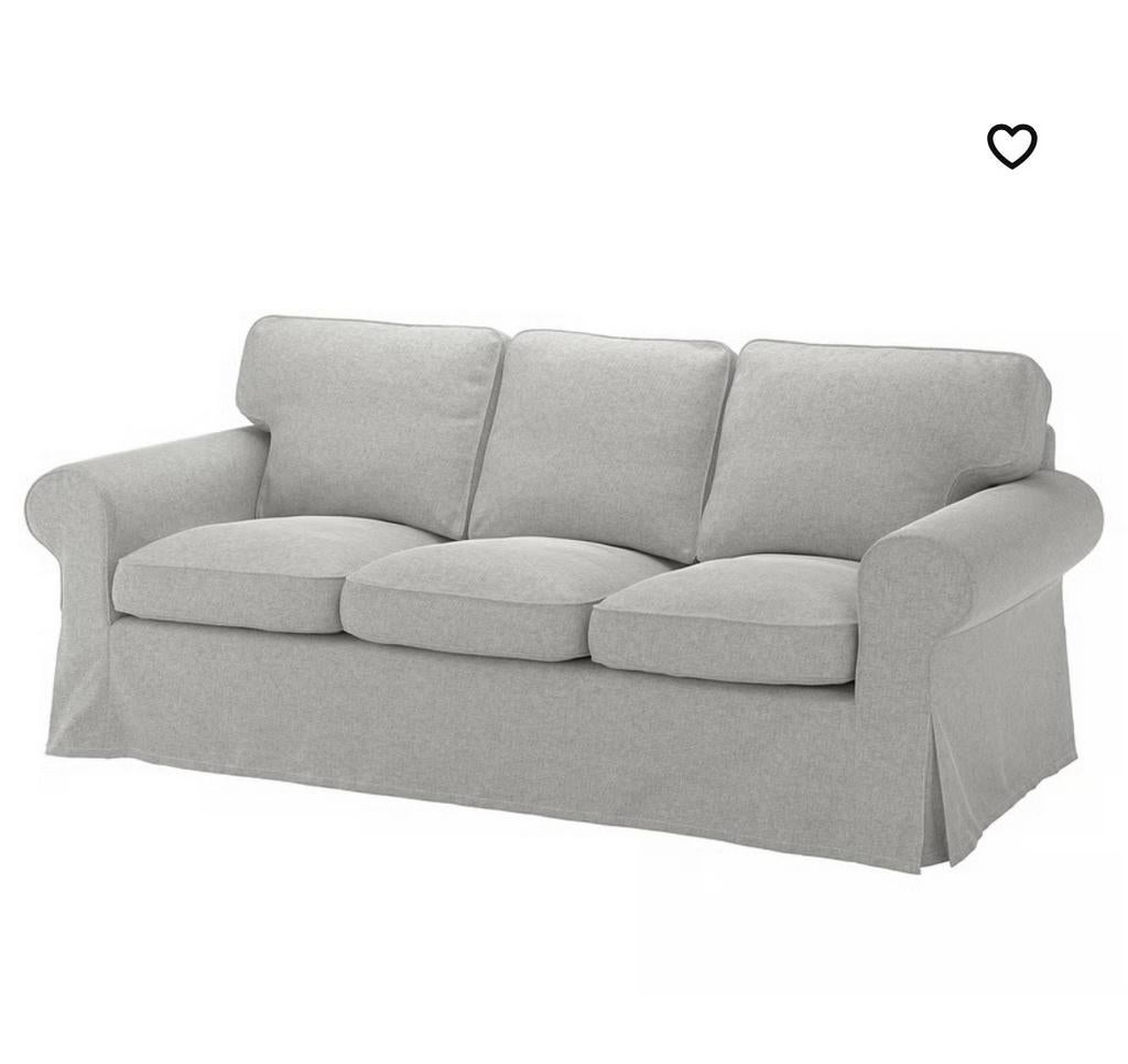Ektorp hoes driezits bank Tallmyra wit/zwart, Huis en Inrichting, Banken | Bankstellen, Driepersoons, 75 tot 100 cm, Ophalen of Verzenden