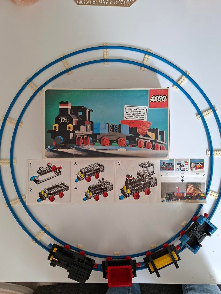 Lego 171 Handtrein met doos en instructies - Vintage, Compleet, Gebruikt, Overige thema's, Lego