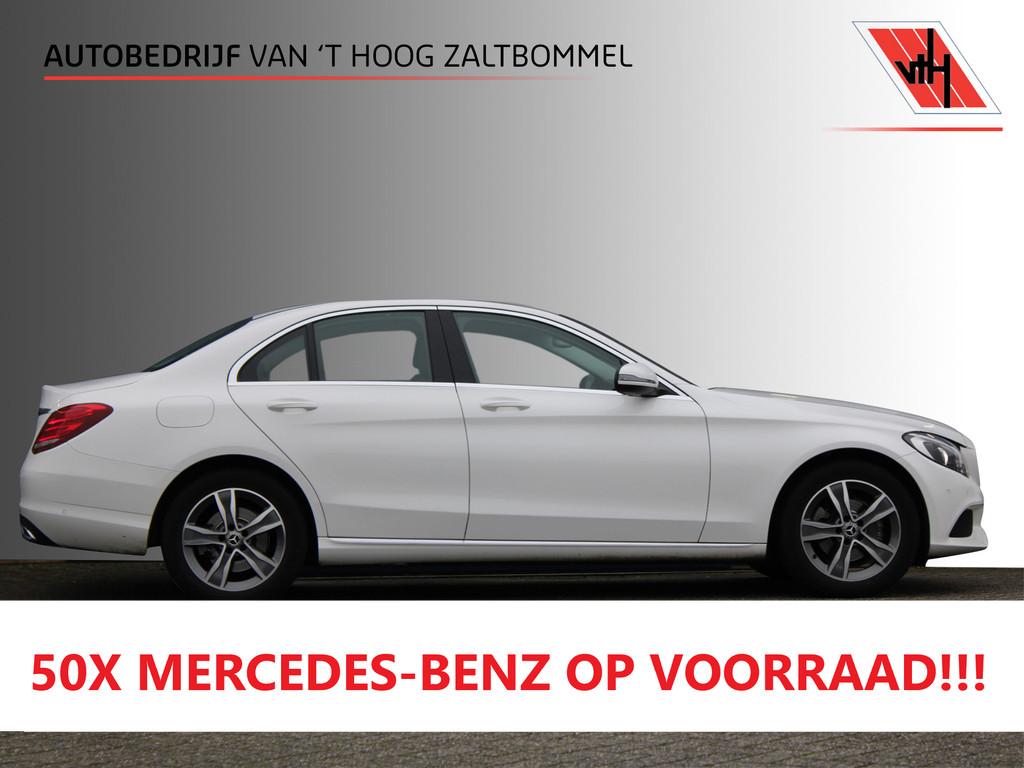Mercedes-Benz C-Klasse 180 AUT9 Premium Avantgarde NAVI CAME, Automaat, Leder en Stof, Wit, Bedrijf