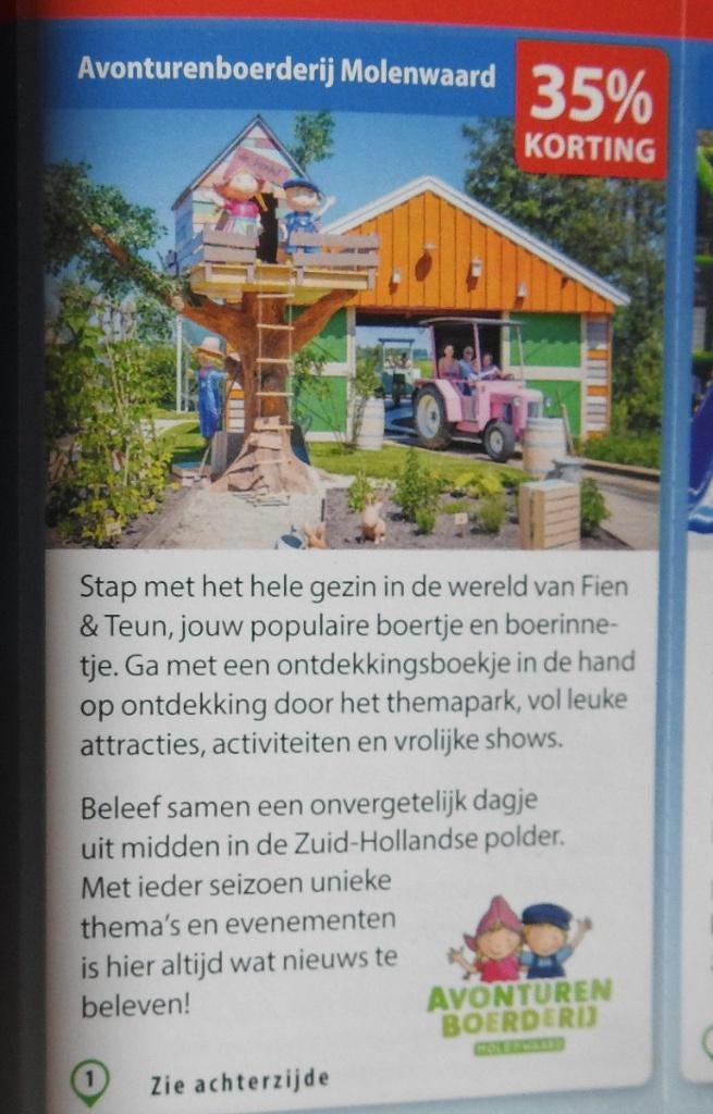 Attractieparken  ( Nr  1), Tickets en Kaartjes, Drie personen of meer, Kortingsbon, Overige typen