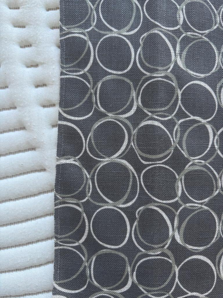 Lap stof De Ploeg Circle - 95 x 110 cm gordijnstof grijs, Ophalen of Verzenden, Zo goed als nieuw, 30 tot 120 cm, Polyester