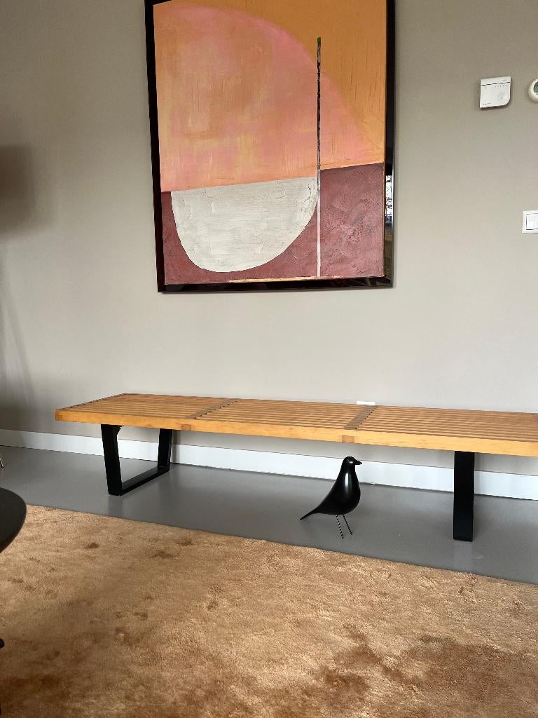 Vintage jaren 80 George Nelson Bench, Huis en Inrichting, Tafels | Salontafels, Ophalen, Minder dan 50 cm, Gebruikt, 150 tot 200 cm