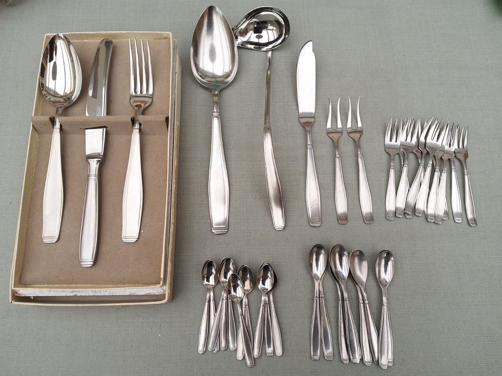 Gero Zilmeta 562 Carre - Taartschep + Taartvorkjes Vismes em, Ophalen of Verzenden