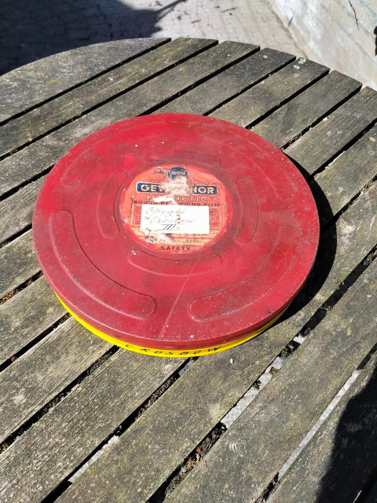 Lege Gevaert blik voor 35mm film - 28cm diameter, Ophalen of Verzenden