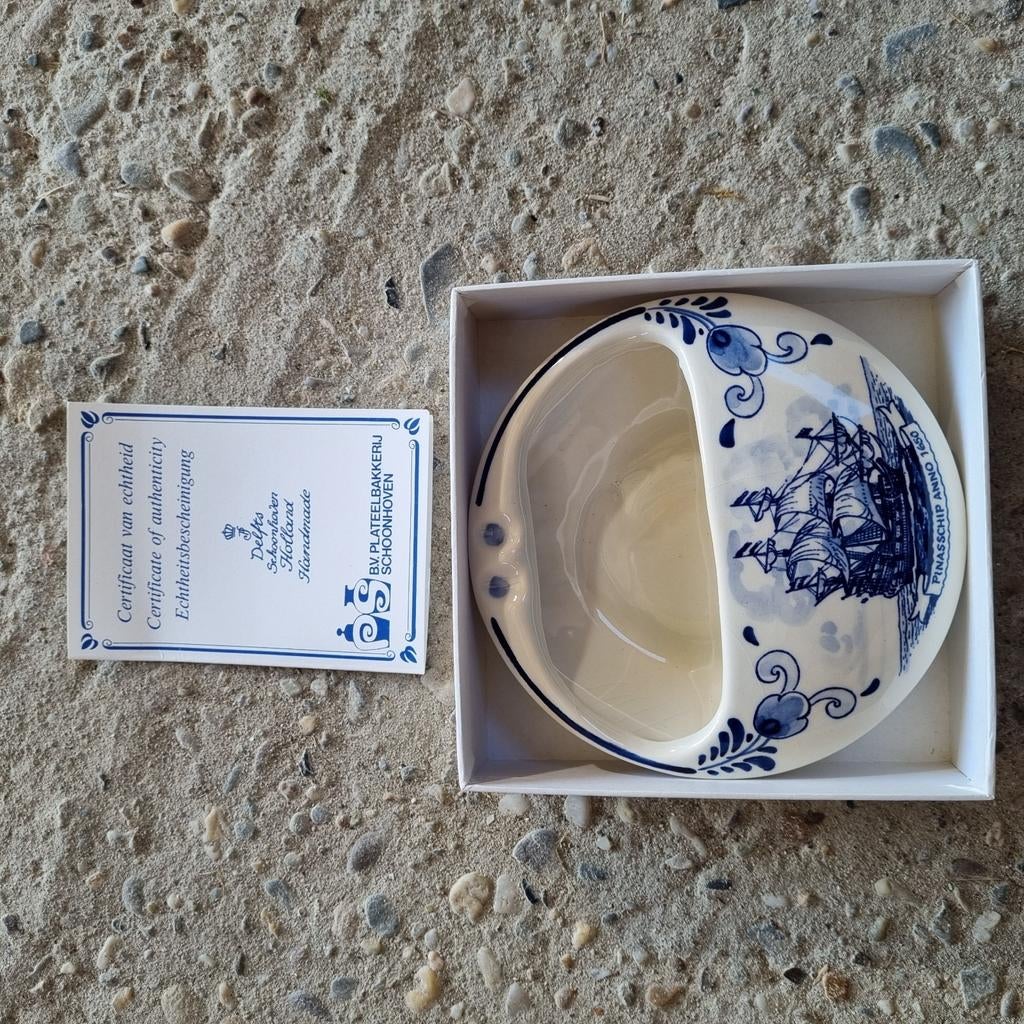 Delfts Blauw asbak schaaltje Nedlloyd Schoonhoven, Antiek en Kunst, Ophalen of Verzenden