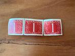 Nederlandse postzegels 1 cent, rood, gestempeld, Ophalen of Verzenden, T/m 1940, Gestempeld