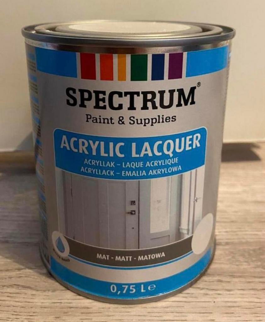 Verf Spectrum acrylic wit, Doe-het-zelf en Verbouw, Verf, Beits en Lak, Ophalen of Verzenden, Zo goed als nieuw, Wit