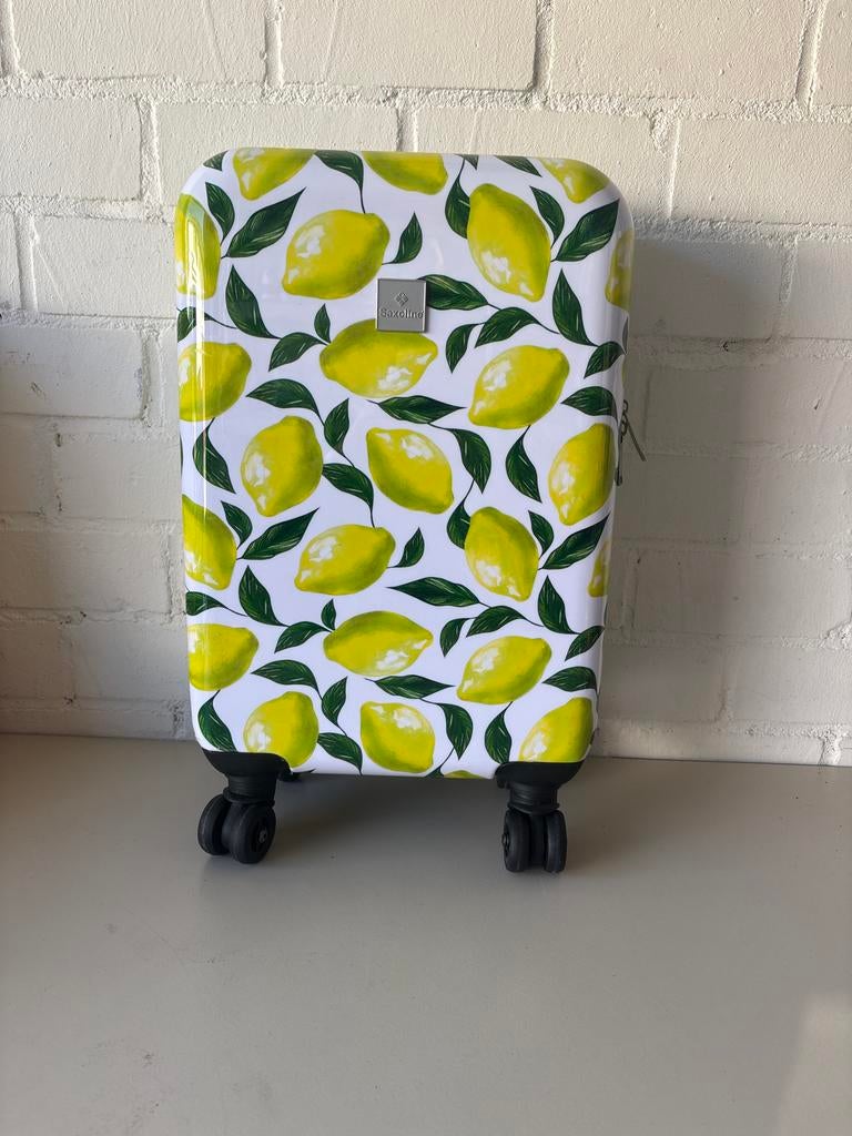Saxoline Handbagage Koffer 55cm - Lemon Print - 28 Liter, 40 tot 60 cm, Nieuw, Ophalen of Verzenden, 55 tot 75 cm
