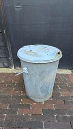 Zinken prullenbak afvalemmer voorburg, Antiek en Kunst, Ophalen