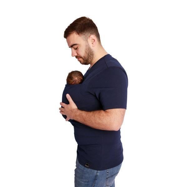 Womboo Buidelshirt - Man - Maat M - Donkerblauw, Kinderen en Baby's, Nieuw, Rug, Draagzak, Ophalen