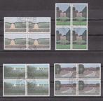 Nederland NVPH nr. 1194-1197 Gestempeld in blokken van vier, Ophalen of Verzenden, Na 1940, Gestempeld
