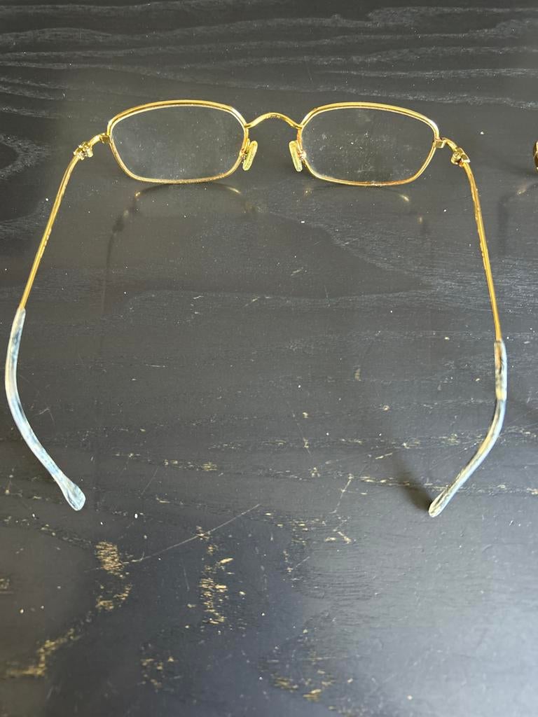 Vintage gouden brilmonturen (2 stuks), Ophalen of Verzenden, Gebruikt, Bril, Overige merken