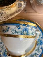 Heinrich Winterling Kop en Schotel - Blauw/Goud Bloemmotief, Ophalen of Verzenden