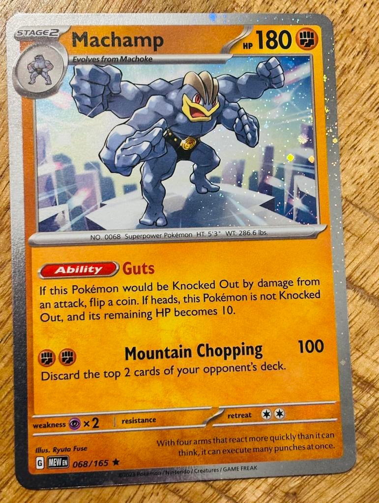 Pokemon Machamp mew068 cosmos holo promo, Ophalen of Verzenden, Zo goed als nieuw