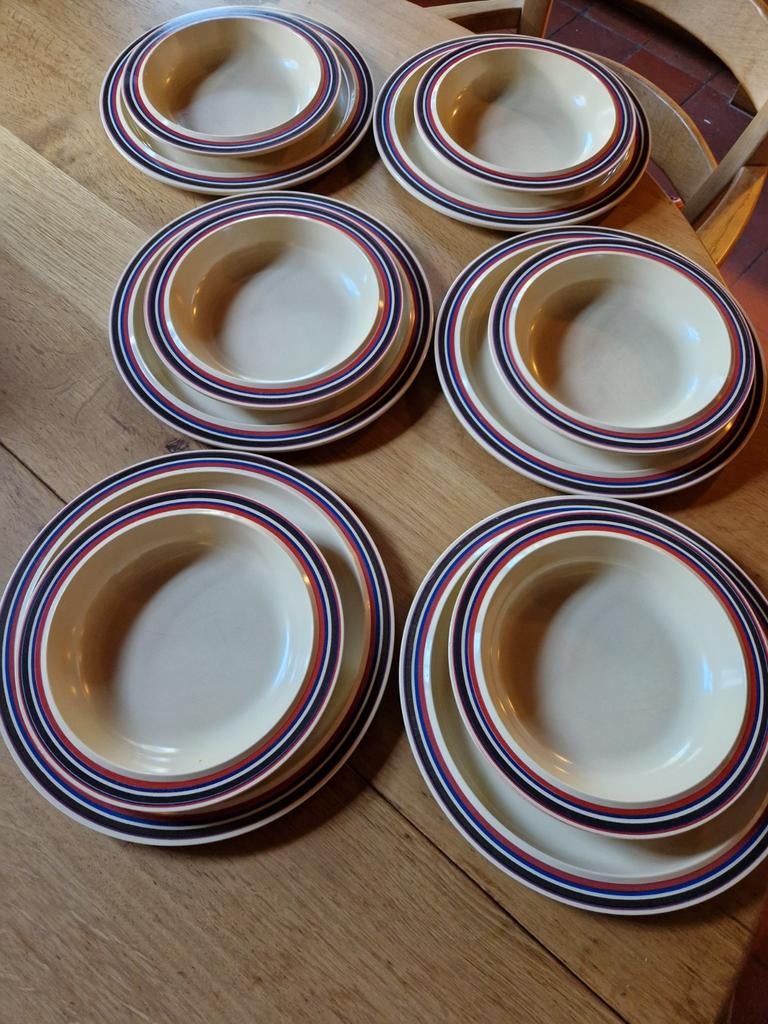 RETRO MEPAL ROSTI BORDEN SET 12X, Caravans en Kamperen, Kampeeraccessoires, Ophalen of Verzenden