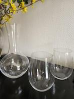 Riedel Big O Cabernet kristallen wijn glazen en decanter, Ophalen, Zo goed als nieuw, Overige typen