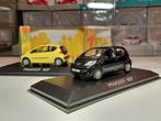 Peugeot 107 phase 1 3p Jaune Citron en 5p zwart 1/43 Norev, Hobby en Vrije tijd, Modelauto's | 1:43, Ophalen of Verzenden, Zo goed als nieuw