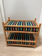 Poppen stapelbed met matrasjes hout, Ophalen of Verzenden, Zo goed als nieuw
