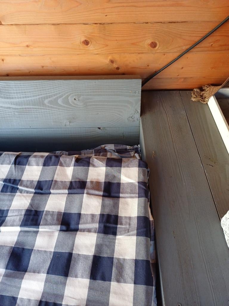 Steigerhout/Douglas hout hoekbank met schuimrubber kussens, Ophalen