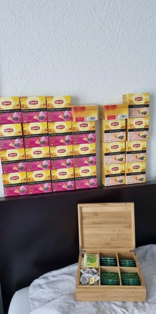 Lipton thee 16x forest fruit 12/2026 8x peach mango 11/2026, Ophalen