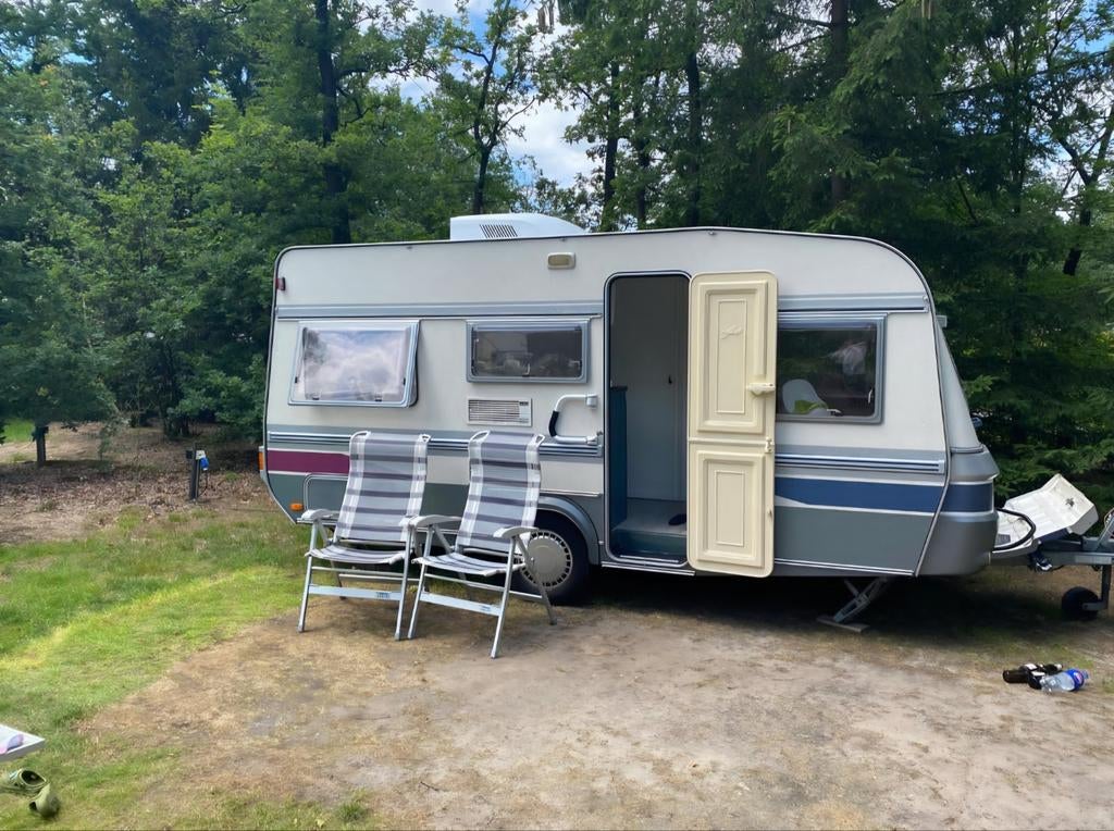 Opgeknapte caravan Fendt 450A, Ophalen, Gebruikt