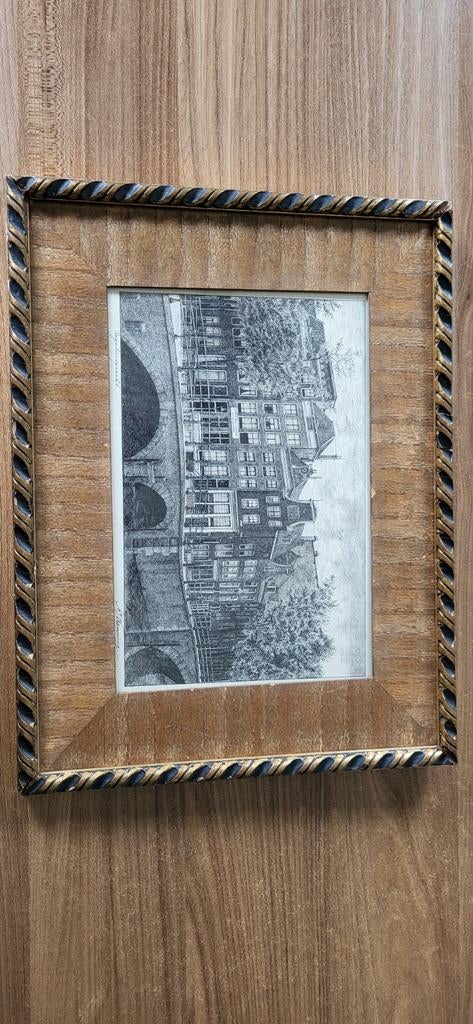 Pentekening Amsterdam Abe Keuning Reguliersgracht, Antiek en Kunst, Ophalen of Verzenden