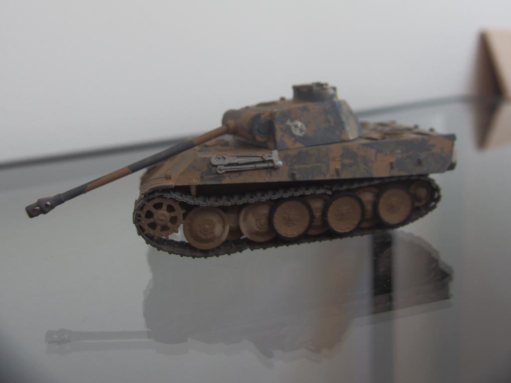 Matchbox bouwdoos Panther V tank gebouwd en geschilderd, Overige merken, Gebruikt, Ophalen of Verzenden, Tank