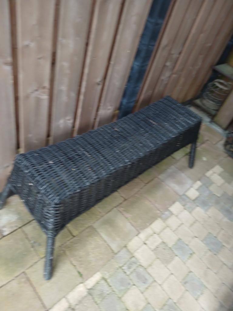 Rieten bankje gratis, Ophalen, Gebruikt, Wicker