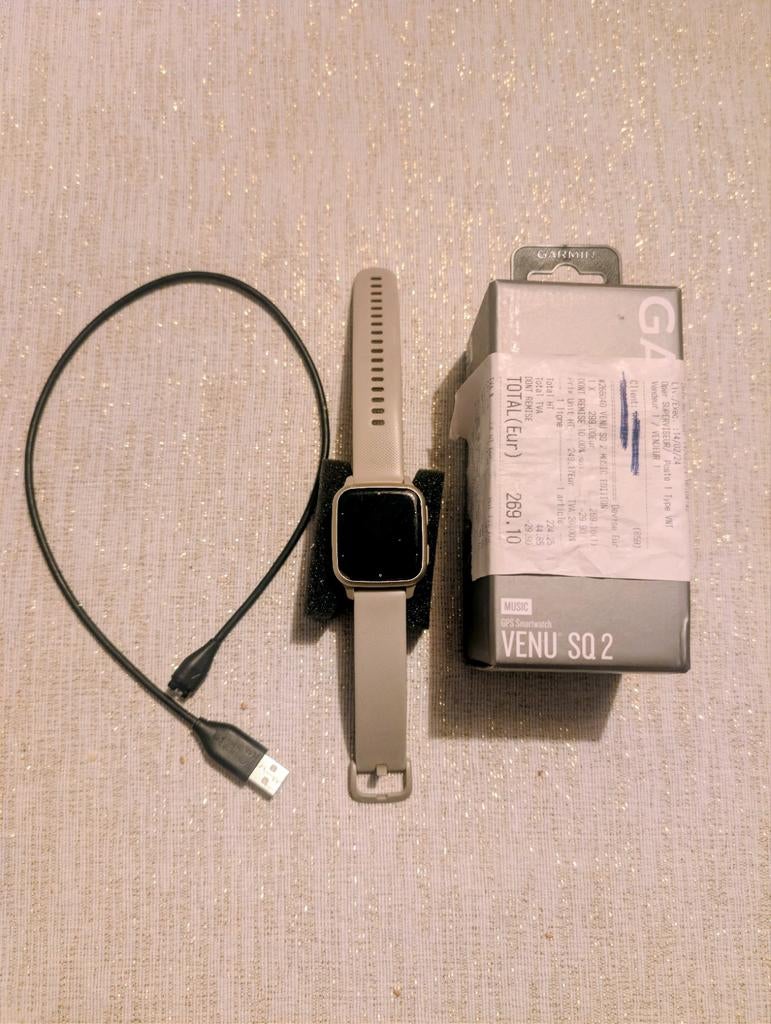 Garmin Venu SQ2 Music Smartwatch beige, Garmin, GPS, Ophalen of Verzenden, Zo goed als nieuw