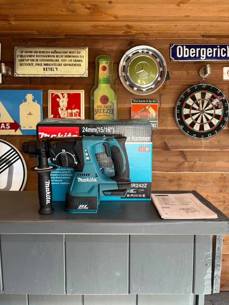 Nieuwe Makita DHR242 Boorhamer - Krachtig en Draadloos, Doe-het-zelf en Verbouw, Gereedschap | Boormachines, 600 watt of meer