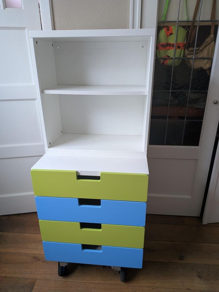 IKEA STUVA ladekast met open vakken,, Ophalen, 50 tot 100 cm, Zo goed als nieuw, 3 of 4 laden