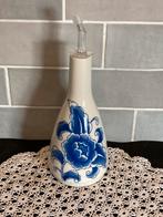 Olie of azijn kannetje, blauwe bloem (190326c), Ophalen of Verzenden, Glas, Overige stijlen, Overige typen