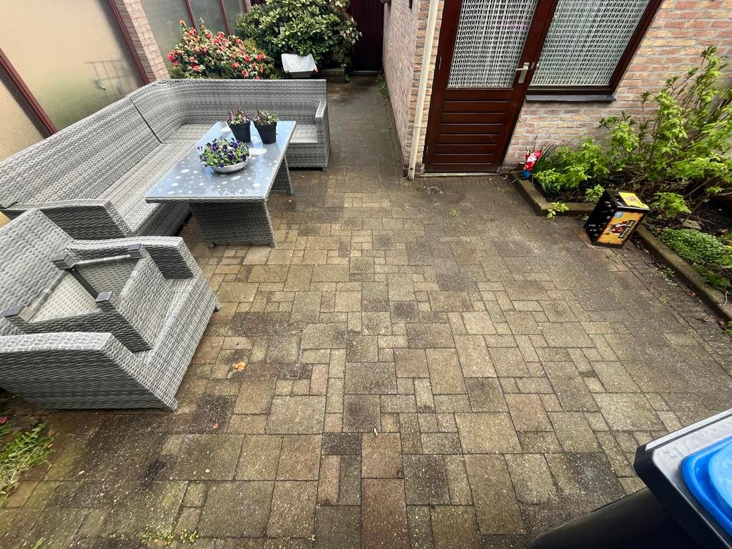 Ongeveer 30 m2 gebruikte terrastegels, Tuin en Terras, Terrasdelen en Vlonders, Ophalen, Zo goed als nieuw