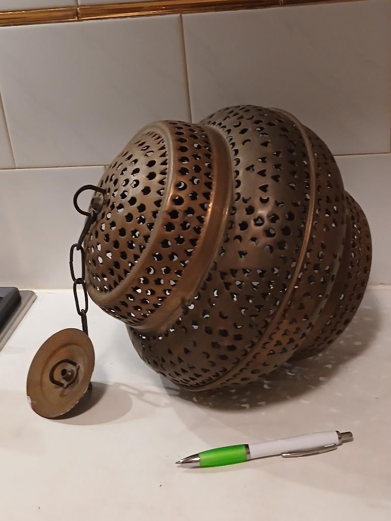 Oosterse Messing/Koperen Hanglamp, Antiek en Kunst, Ophalen of Verzenden