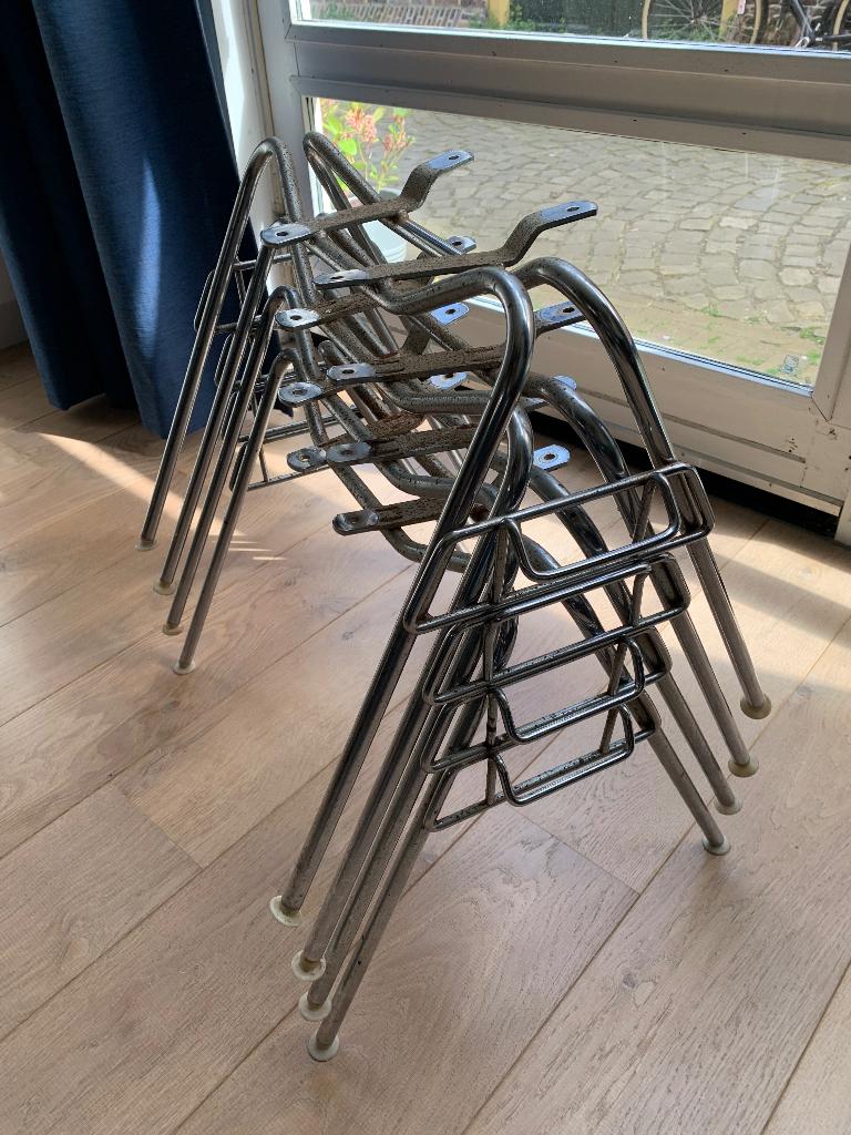 4x vintage ‘70s Eames Herman Miller DSS onderstellen, Ophalen, Gebruikt, Overige kleuren, Vintage, space age, modern, ‘60s/‘70s