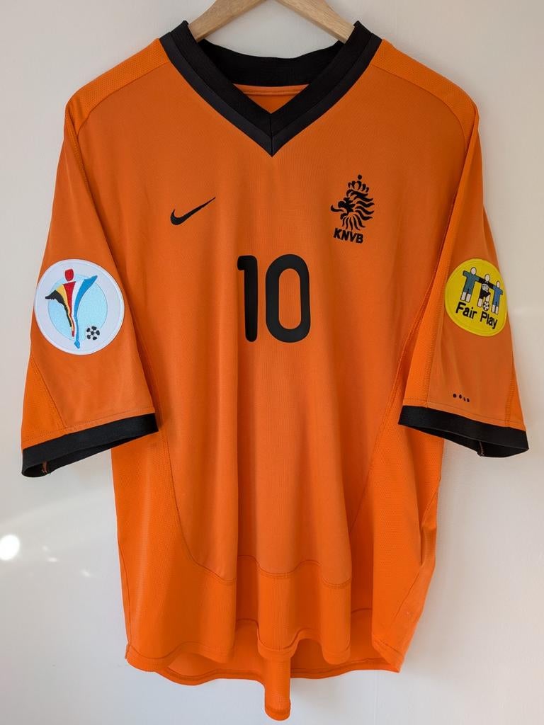 Bergkamp 10 Nederlands elftal shirt 2000 maat L, Verzenden, Gebruikt, Overige binnenlandse clubs, Shirt