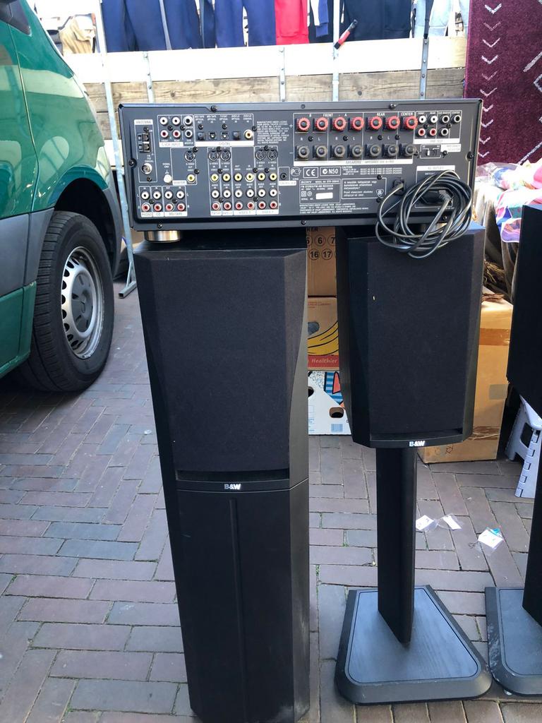 Sony Receiver met B&W Speakers - Complete Set, Ophalen, Gebruikt, Denon, Losse componenten