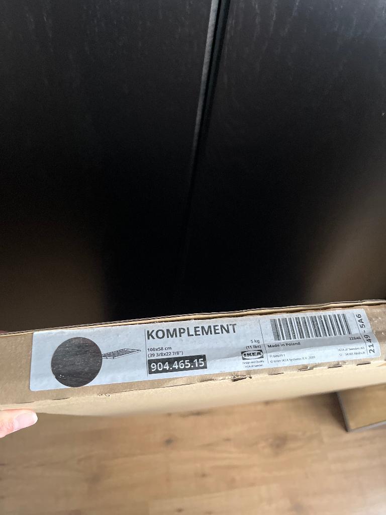 Komplement broekrek uittrekbaar bruin zwart, Huis en Inrichting, Kasten | Kledingkasten, Overige materialen, 100 tot 150 cm, Nieuw