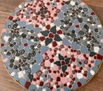 Tafelblad mozaik ø49 cm, Ophalen, Zo goed als nieuw, Glas of Kopje