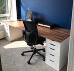 Groot bureau met IKEA Alex kastjes, Ophalen, Zo goed als nieuw, Bureau