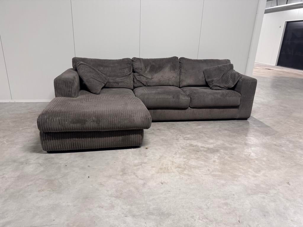 Prachtige Hoekbank Ribstof GRATIS BEZORGING, Huis en Inrichting, Banken | Bankstellen, Ophalen, Zo goed als nieuw, 150 cm of meer