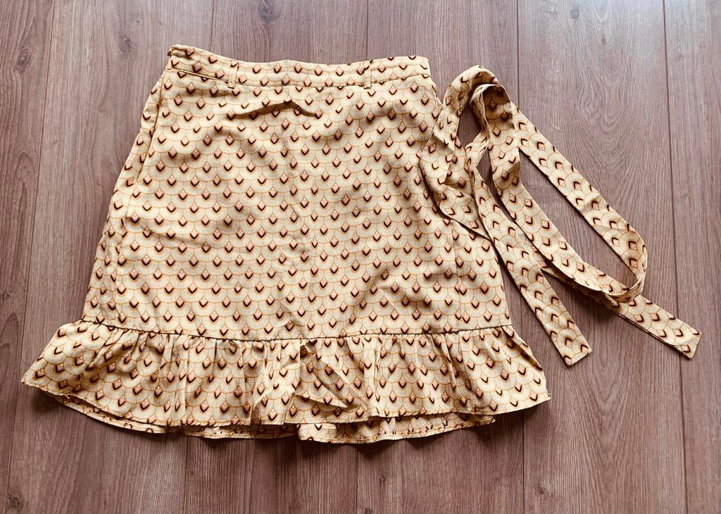 Geel/bruin rokje, Lofty Manner, maat xs, Kleding | Dames, Rokken, Ophalen, Geel, Zo goed als nieuw, Maat 34 (XS) of kleiner